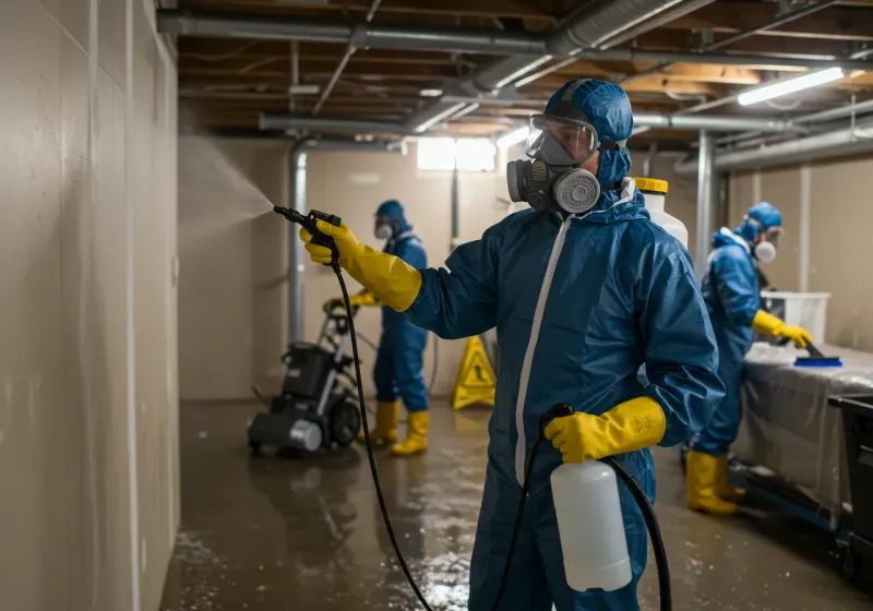 Basement Sanitization and Antimicrobial Treatment process in Whiteland, IN